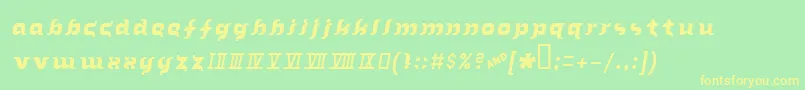 Inthearmsofsleep Font – Yellow Fonts on Green Background