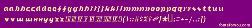Подробнее о шрифте Inthearmsofsleep Шрифт Inthearmsofsleep – жёлтые шрифты на фиолетовом фоне