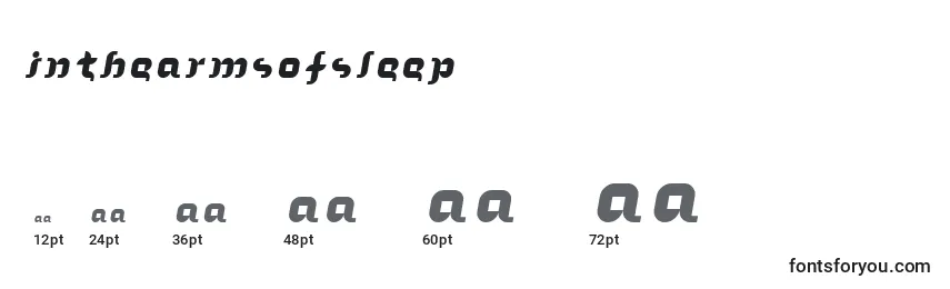 Inthearmsofsleep Font Sizes