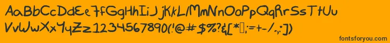Marie Font – Black Fonts on Orange Background