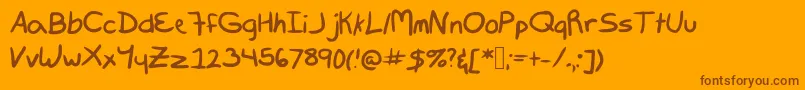 Marie Font – Brown Fonts on Orange Background