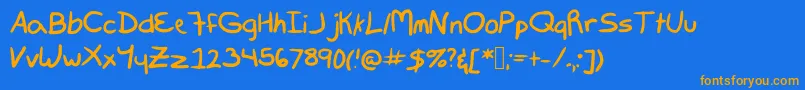 Marie Font – Orange Fonts on Blue Background