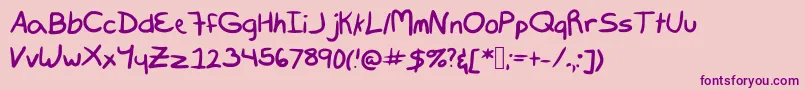 Marie Font – Purple Fonts on Pink Background