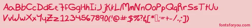 Marie Font – Red Fonts on Pink Background