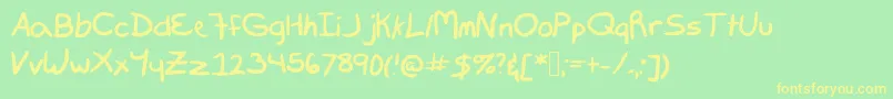 Marie Font – Yellow Fonts on Green Background