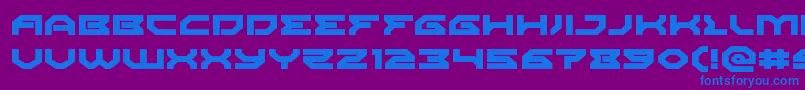 Xenodemonexpand-fontti – siniset fontit violetilla taustalla