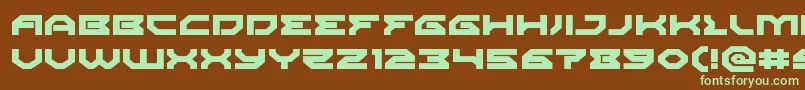 Шрифт Xenodemonexpand – зелёные шрифты на коричневом фоне