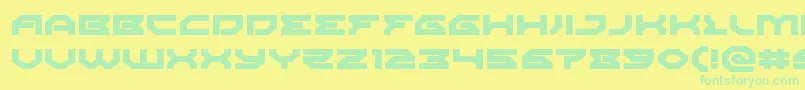 Xenodemonexpand Font – Green Fonts on Yellow Background