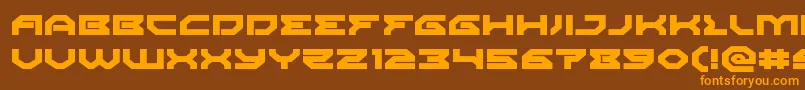 Xenodemonexpand Font – Orange Fonts on Brown Background