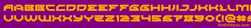 Xenodemonexpand-fontti – oranssit fontit violetilla taustalla
