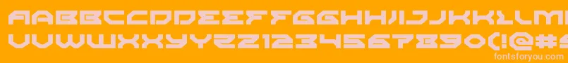 Xenodemonexpand Font – Pink Fonts on Orange Background