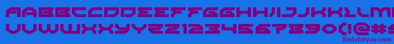 Xenodemonexpand Font – Purple Fonts on Blue Background