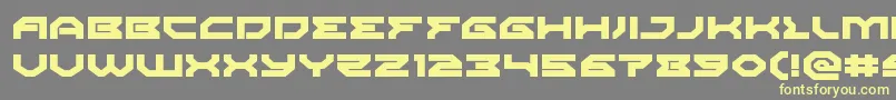 Xenodemonexpand-fontti – keltaiset fontit harmaalla taustalla