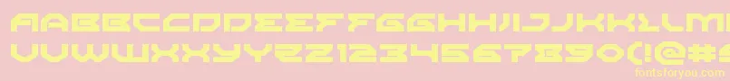 Fonte Xenodemonexpand – fontes amarelas em um fundo rosa