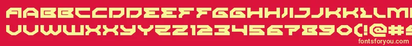 Xenodemonexpand Font – Yellow Fonts on Red Background