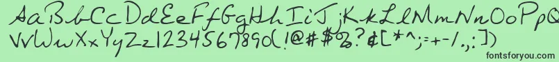 OrkandRegularフォントについての詳細 フォントOrkandRegular – 緑の背景に黒い文字