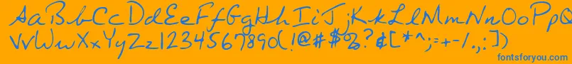 Más sobre la fuente OrkandRegular fuente OrkandRegular – Fuentes Azules Sobre Fondo Naranja