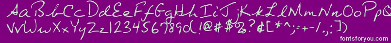 Saiba mais sobre a fonte OrkandRegular Fonte OrkandRegular – fontes verdes em um fundo violeta