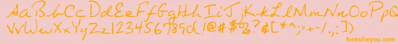 Más sobre la fuente OrkandRegular fuente OrkandRegular – Fuentes Naranjas Sobre Fondo Rosa