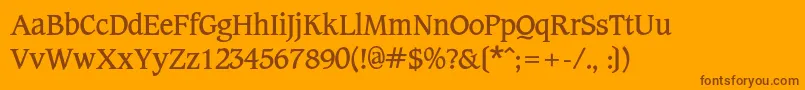 CotlincBold-Schriftart – Braune Schriften auf orangefarbenem Hintergrund