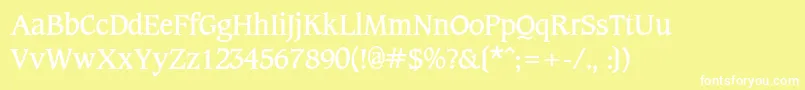 フォントCotlincBold – 黄色い背景に白い文字