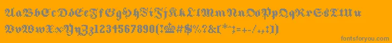 フォント8frakturaRc0 – オレンジの背景に灰色の文字