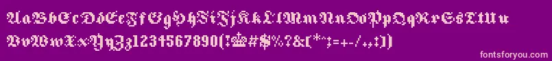 8frakturaRc0 Font – Pink Fonts on Purple Background