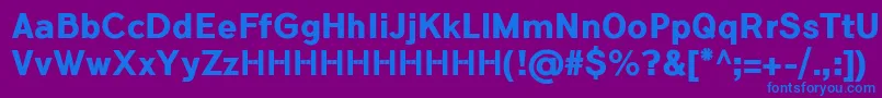 FlamanteSansBoldFfp Font – Blue Fonts on Purple Background