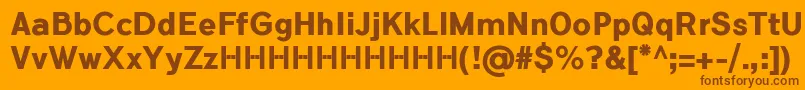 FlamanteSansBoldFfp Font – Brown Fonts on Orange Background