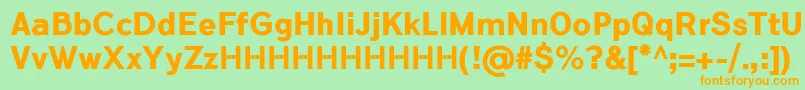 FlamanteSansBoldFfp Font – Orange Fonts on Green Background