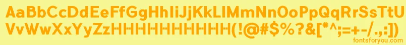 FlamanteSansBoldFfp Font – Orange Fonts on Yellow Background