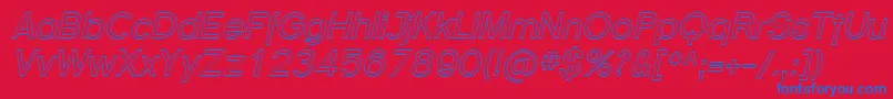 SfflorencesansoutlineItali Font – Blue Fonts on Red Background