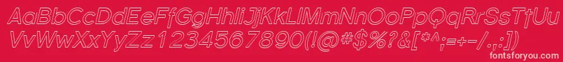 SfflorencesansoutlineItali Font – Pink Fonts on Red Background