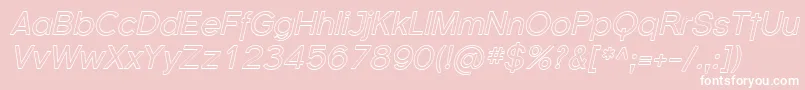 SfflorencesansoutlineItali Font – White Fonts on Pink Background