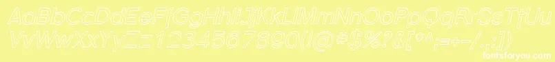 SfflorencesansoutlineItali Font – White Fonts on Yellow Background