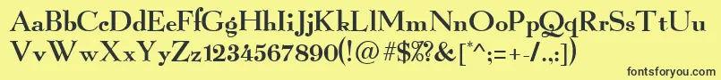 GrailLight Font – Black Fonts on Yellow Background