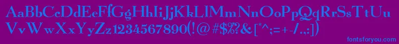 GrailLight Font – Blue Fonts on Purple Background