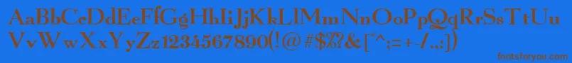 GrailLight Font – Brown Fonts on Blue Background