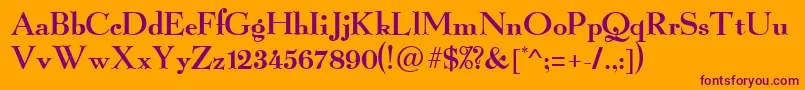 GrailLight Font – Purple Fonts on Orange Background