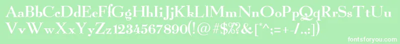 GrailLight Font – White Fonts on Green Background