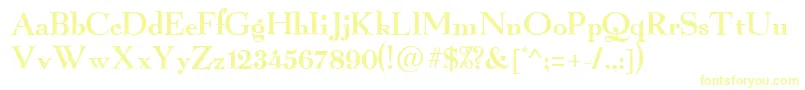 GrailLight Font – Yellow Fonts on White Background