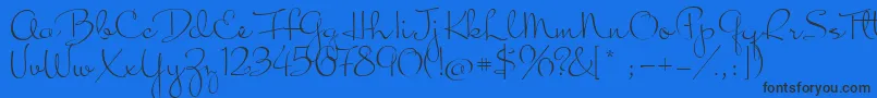 Inspiration Font – Black Fonts on Blue Background