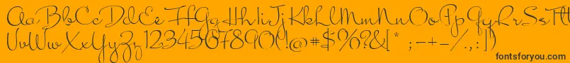 Inspiration Font – Black Fonts on Orange Background
