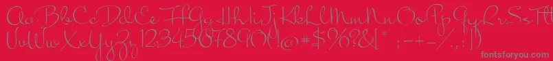 Inspiration Font – Gray Fonts on Red Background