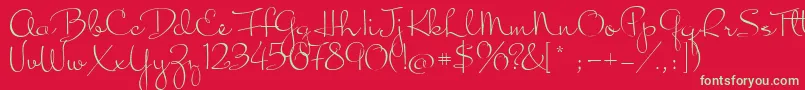 Inspiration Font – Green Fonts on Red Background