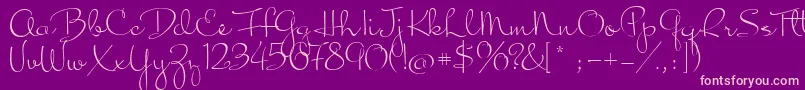 Inspiration Font – Pink Fonts on Purple Background