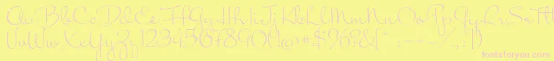 Inspiration Font – Pink Fonts on Yellow Background