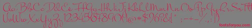 Inspiration Font – Red Fonts on Gray Background