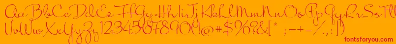 Inspiration Font – Red Fonts on Orange Background