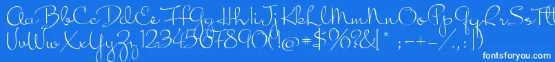 Inspiration-Schriftart – Weiße Schriften auf blauem Hintergrund